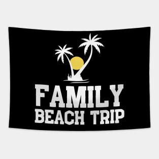 Family Beach Trip Tapestry