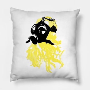 Yellow Gasmask Pillow