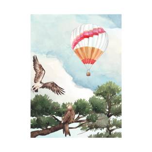 Balloon and birds in nature T-Shirt