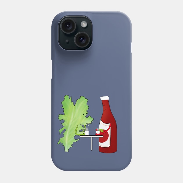 Lettuce ketchup Phone Case by shackledlettuce