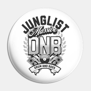 DNB - Junglist Massive  (Black/grey) Pin