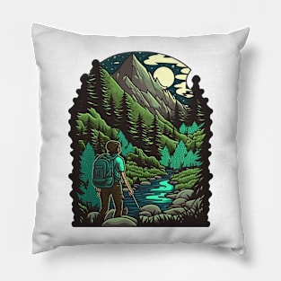 Cute Hiking Motif - Buy and Plant a Tree Pillow