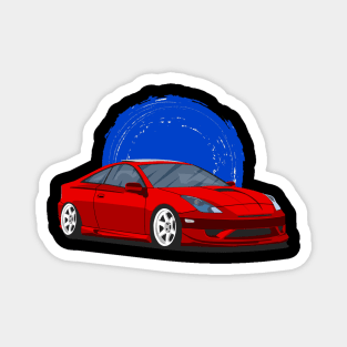 Red Toyota Celica gts Magnet