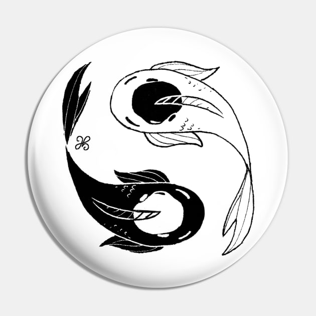 Koi Yin Yang Pin by devilcat