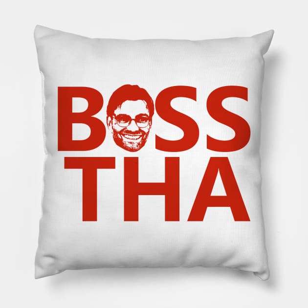 Boss Tha - Klopp Pillow by JuzaShannon