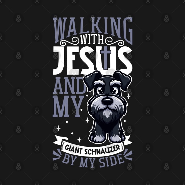 Jesus and dog - Giant Schnauzer by Modern Medieval Design