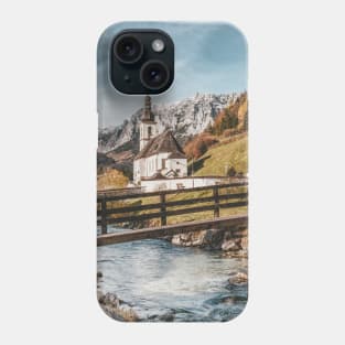 SCENERY 90 - Town Bridge Morning Lake Mountain Phone Case