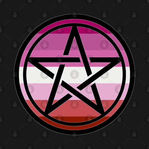 Large Print Pentacle LGBT Flag Lipstick Lesbian Pride by aaallsmiles