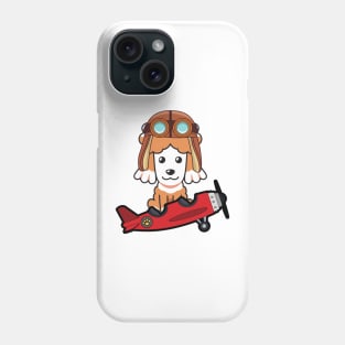 Cute poodle is in a vintage plane Phone Case