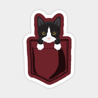 Pocket Tuxedo Kitty Magnet