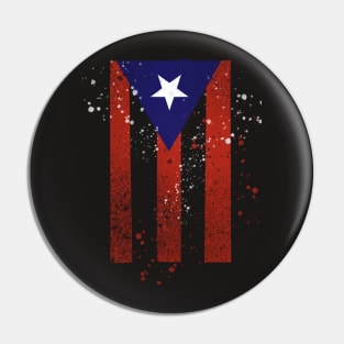 Spray Paint Puerto Rican Flag Pin