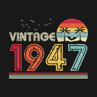 Vintage 1947 Limited Edition 74th Birthday Gift 74 Years Old T-Shirt