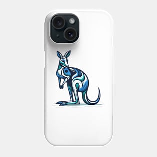 Pop art kangaroo illustration. cubism illustration of a kangaroo Phone Case