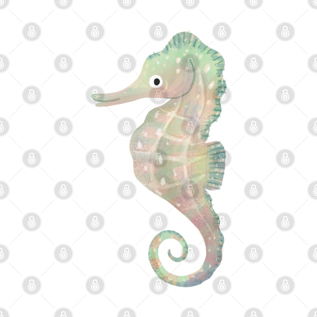 Rainbow Seahorse by tarynosaurus