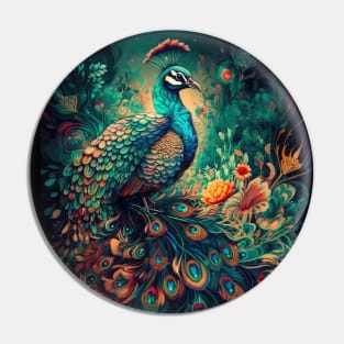 Royal Peacock Pin