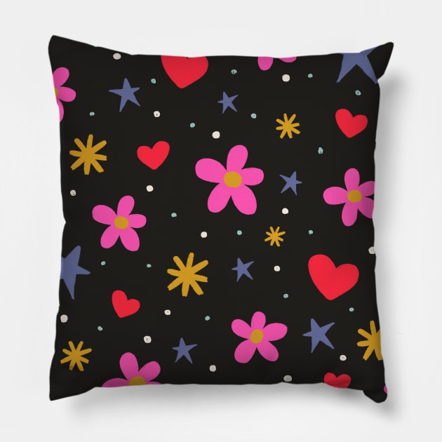 Little Doodles Pattern (2024) Pillow by cecececececelia