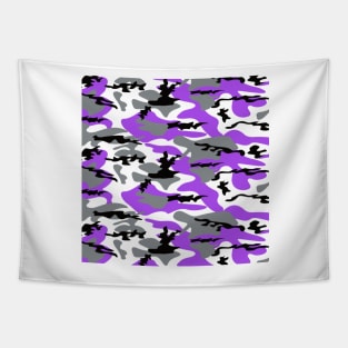 Purple Camo pattern Camouflage Tapestry