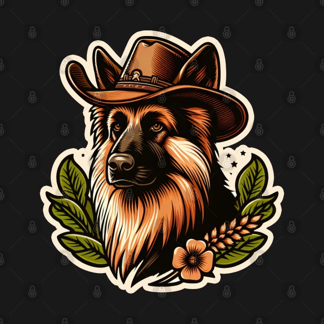 German Shepherd Cowboy by k9-tee