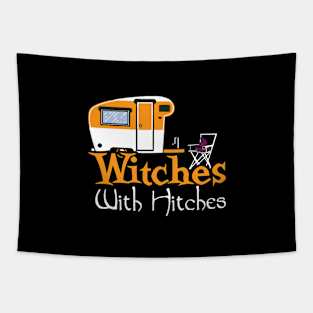 Witches With Hitches, RV Camping Halloween Tapestry