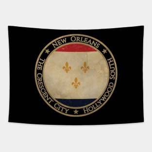 Vintage New Orleans USA United States Louisiana State Flag Tapestry