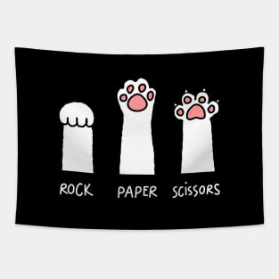 Rock Paper Scissors: Funny cat Tapestry