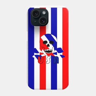 USA SKULL AND BONES Phone Case