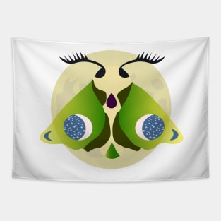 Luna Moth and this moon Tapestry