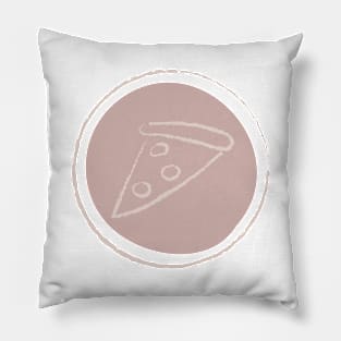 Pink Chalk Pizza Logo Pillow