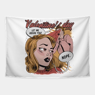 Comic style  valentine Day art Tapestry