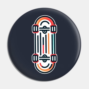 Skateboard Minimal Line Pin