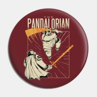 Panda Swordsman Parody T-shirt Pin