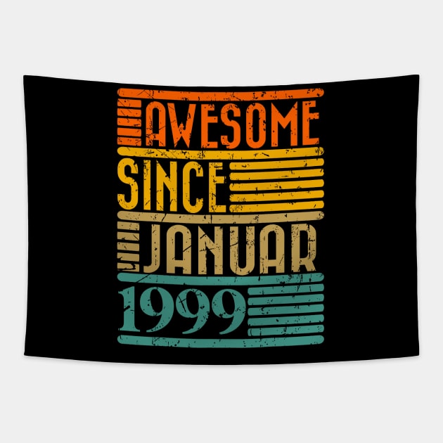 Awesome Since January 1999 25 Years Old 25th Birthday Tapestry by rhazi mode plagget