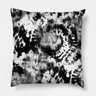 Black and White Tie-Dye 2 Pillow