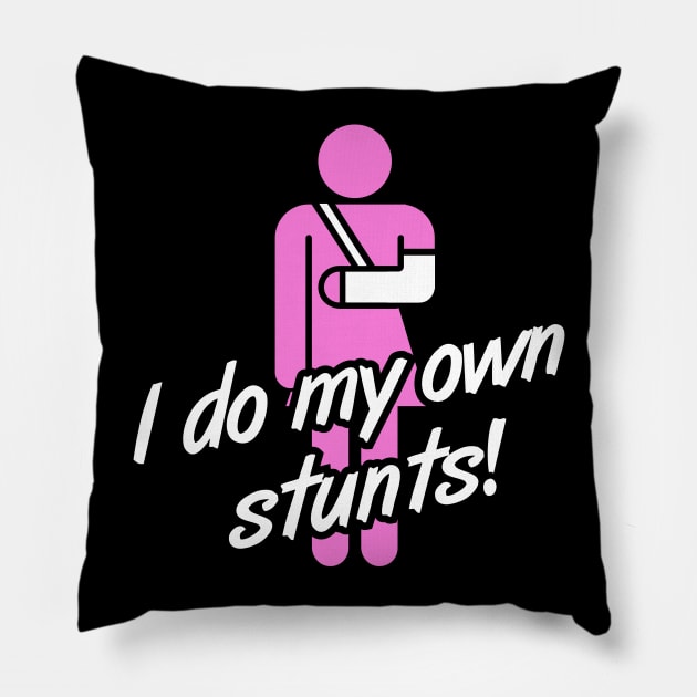 Stunts Fractured Broken Hand Get Well Gift Pillow by MeatMan