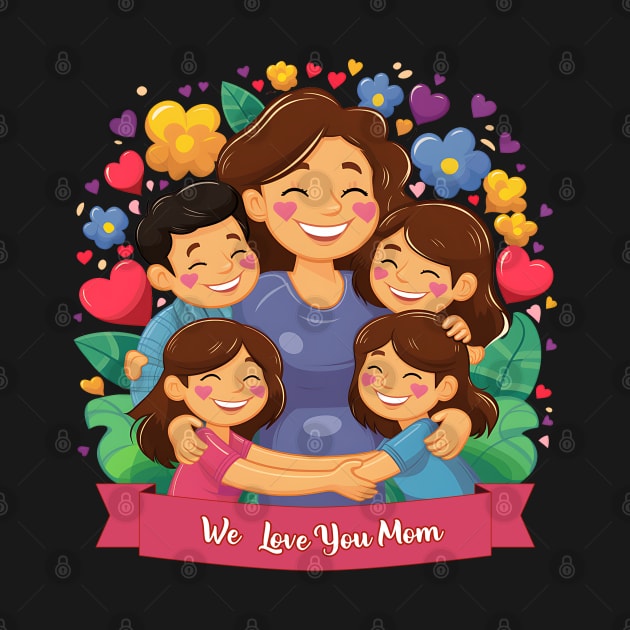 Celebrating the Love Between Mom, Son, and Daughters by AZ_DESIGN