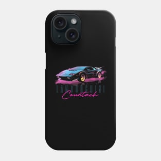 Lamborghini Countach -- Vaporwave Aesthetic Design Phone Case