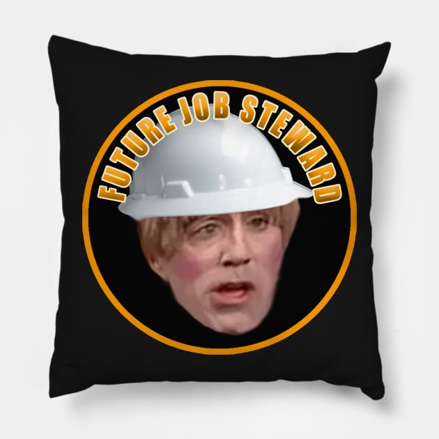 Future Job Steward Pillow by  The best hard hat stickers 