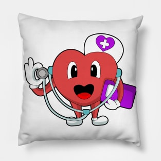 Nurse Heart Stethoscope Pillow