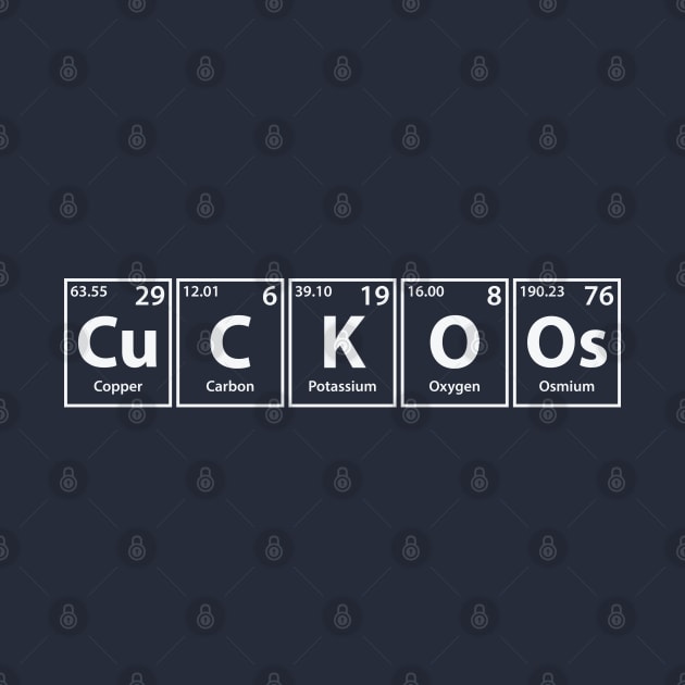 Cuckoos (Cu-C-K-O-Os) Periodic Elements Spelling by cerebrands