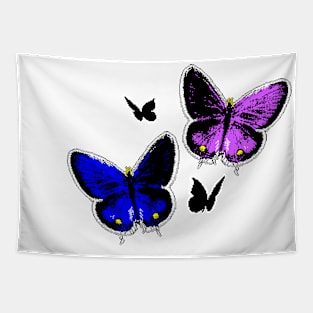 8 bit butterfly pixels Tapestry