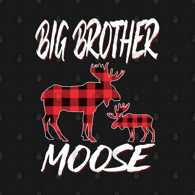 Red Plaid Big Brother Moose Matching Family Pajama Christmas Gift by intelus