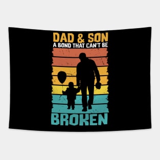 Dad And  Son- Vintage Fathers Day,  Grandpa Tapestry