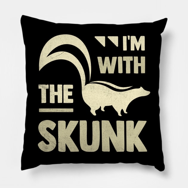 I'm With The Skunk Pillow by TheDesignDepot