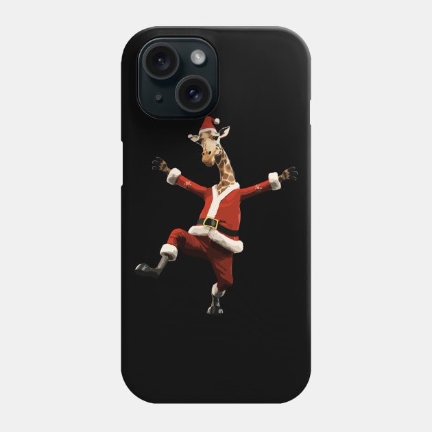 Christmas Funny Cute Giraffe Phone Case by Megadorim