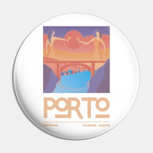 Porto, Portugal Travel Poster Pin