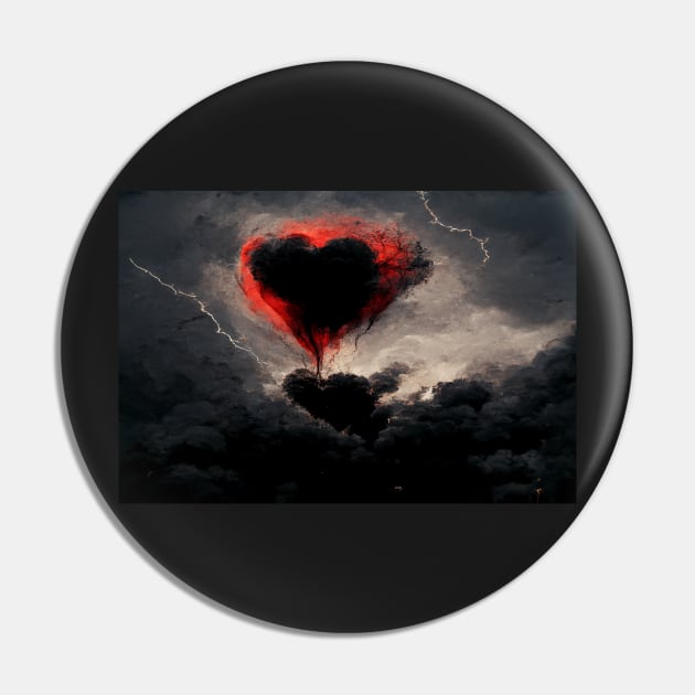 Broken Heart in the Clouds /  Broken Hearts Unwind Designs Pin by Unwind-Art-Work