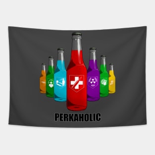 Zombie Perks in Triangle Perkaholic on Charcoal Tapestry