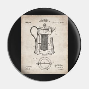 Coffee Percolator Patent - Coffee Shop Art - Antique Pin