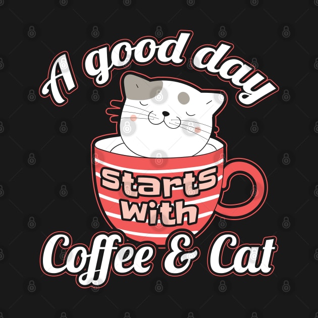 Cat and Coffee Kitty Mom Cat Lady by aneisha