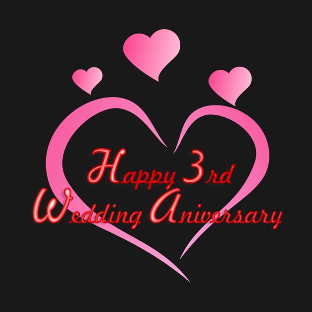 Happy 3rd wedding anniversary by namifile.design